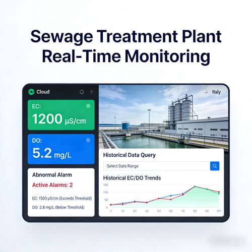 LoRaWAN Water Quality EC/DO Sensor in Italian Small-Scale Sewage Treatment Plant